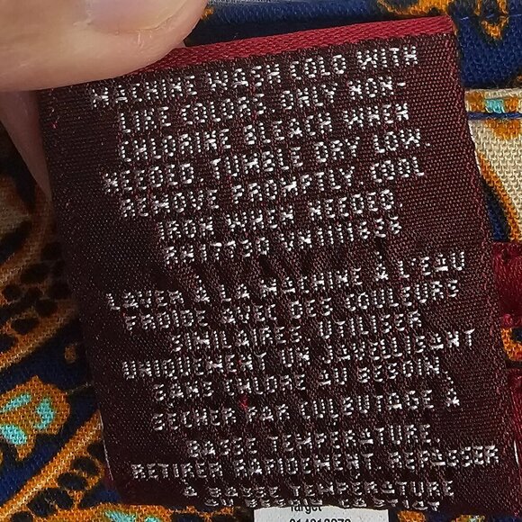 Merona Skirt Pencil Blue Paisley Retro Festival Boho 14 - Picture 12 of 13